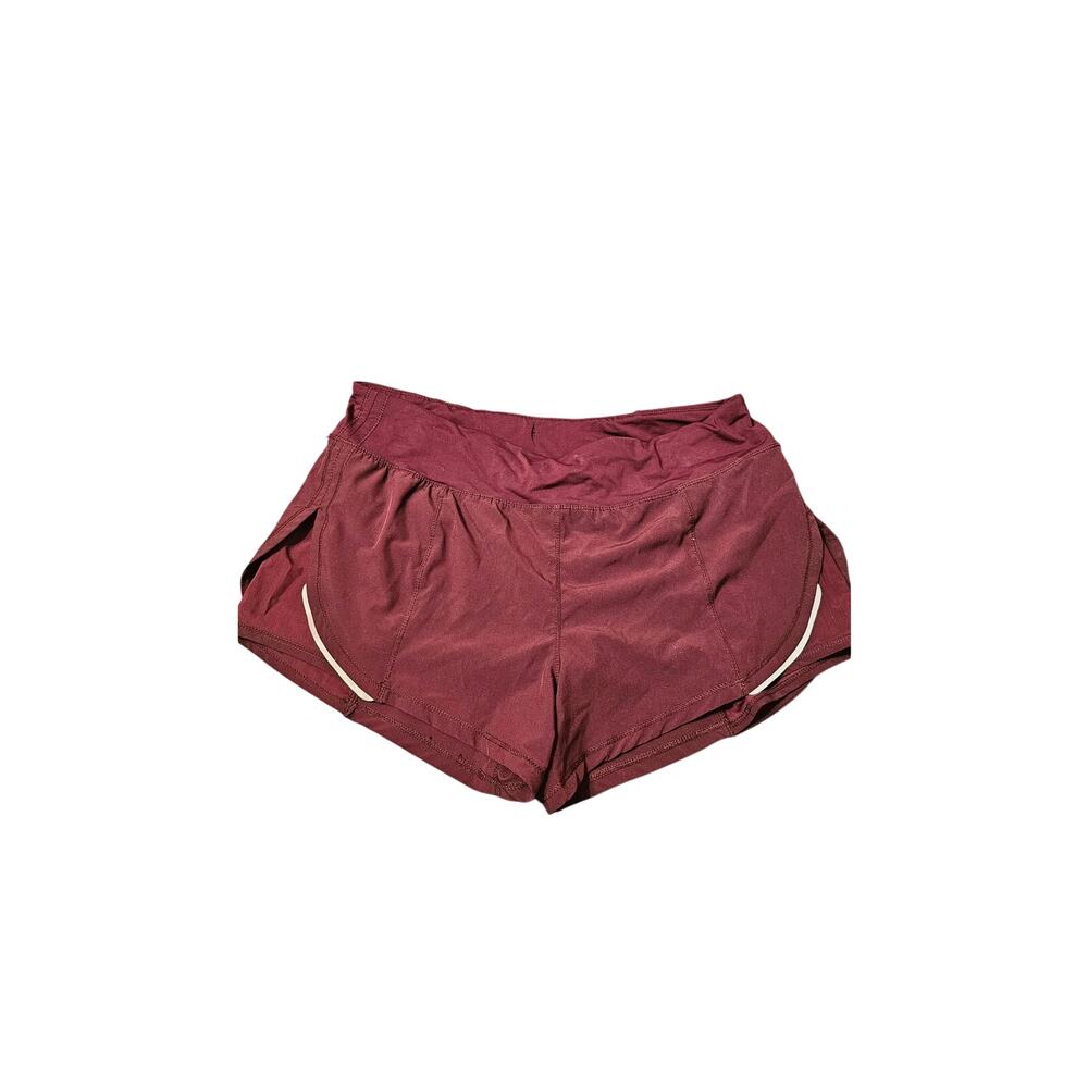 Zyia Shorts Womens Medium Energy‎ Maroon Running Lightweight High Rise Lined Red
